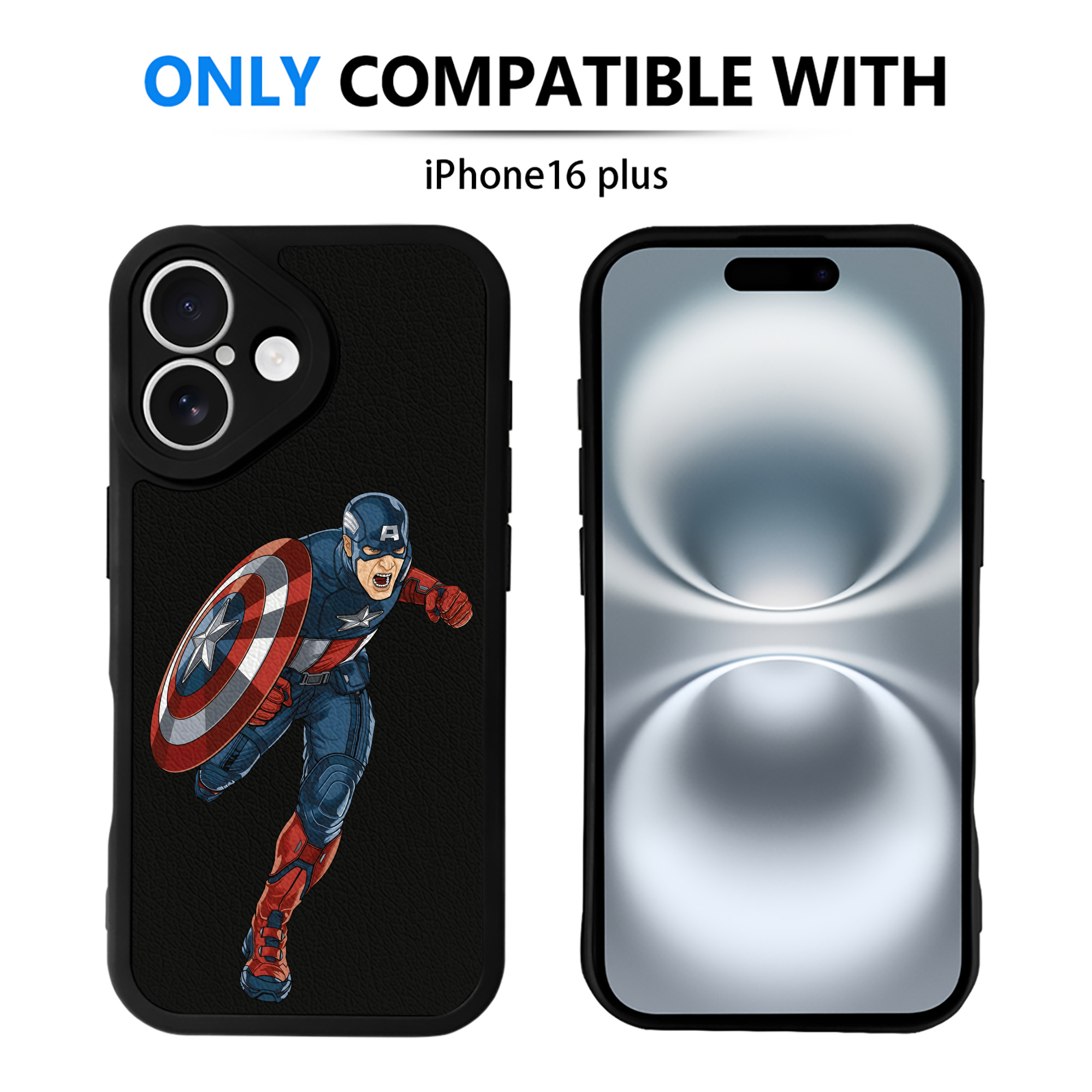 （画像用） アベンジャーズ The Avengers 【iPhone 16シリーズ対応】シリコンスマホケース（レザー調） 材質：シリコン